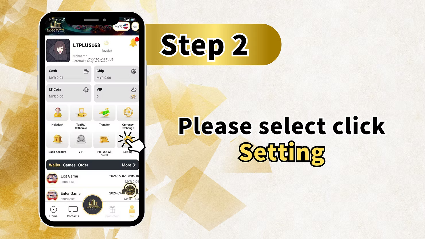 Forgot transfer password guide at LUCKY TOWN PLUS